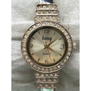 Honey Gold And Silver Tone Women’s Cuff Watch
